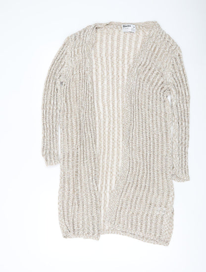 Primark Women’s Beige Open Knit Longline Cardigan Size M 12-14