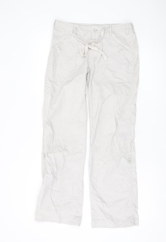 Womens UK Size 4 Gap Regular Fit Cargo Beige Trousers