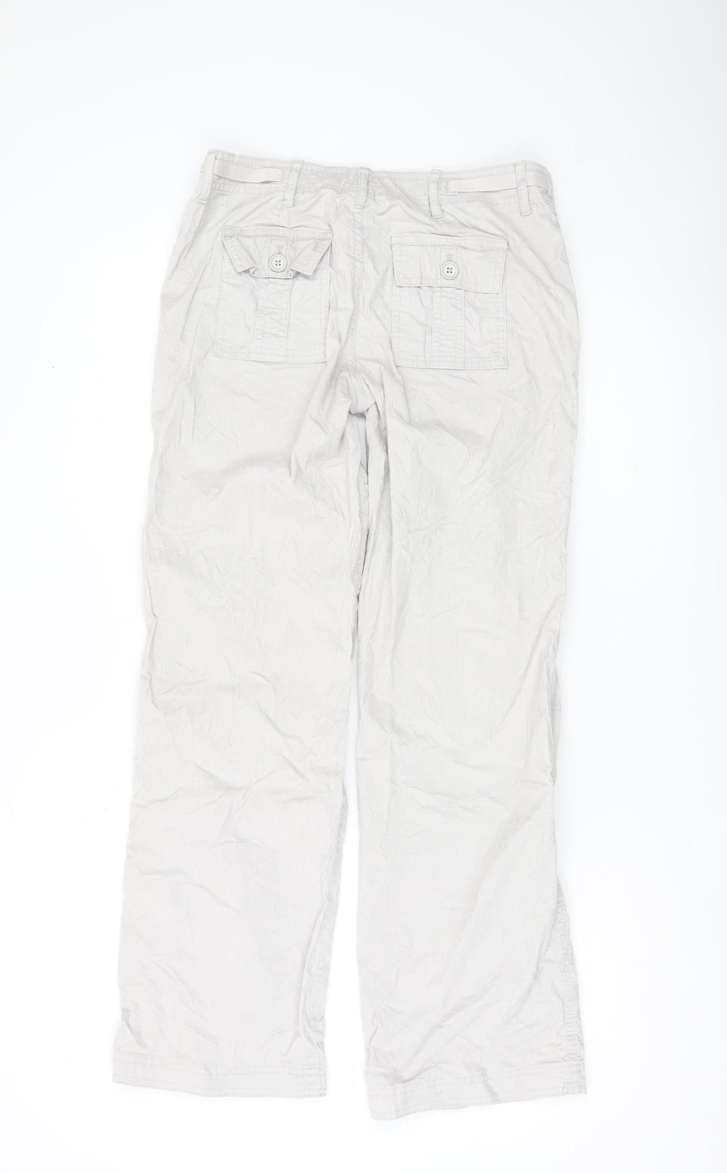 Womens UK Size 4 Gap Regular Fit Cargo Beige Trousers