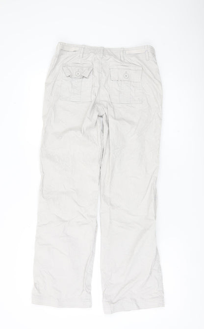 Womens UK Size 4 Gap Regular Fit Cargo Beige Trousers