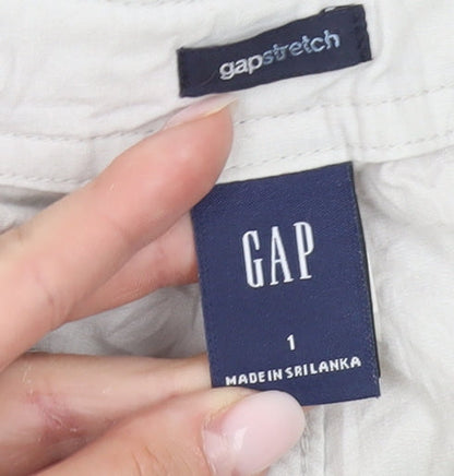 Womens UK Size 4 Gap Regular Fit Cargo Beige Trousers