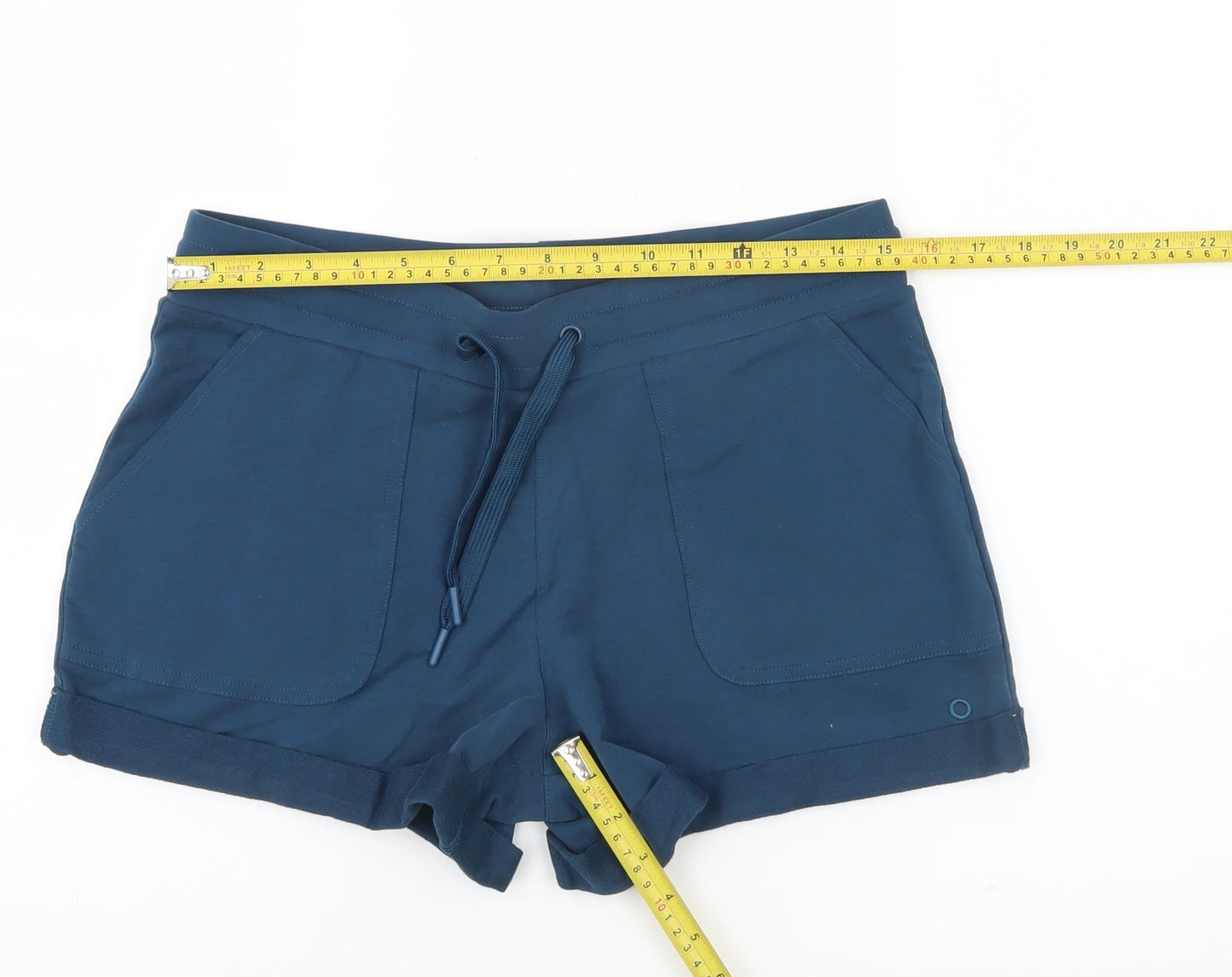 Marks and Spencer Womens Blue Size 10 Sweat Shorts Comfort Pockets