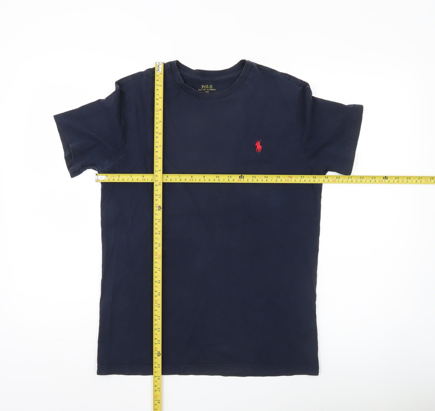 Ralph Lauren Men’s Blue Small Slim Fit Crew Neck Cotton T-Shirt