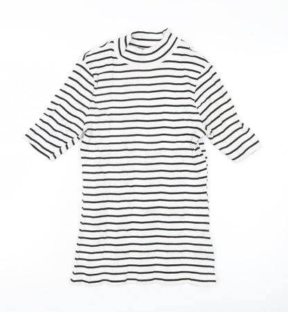 Womens UK Size 8 Marks and Spencer White Basic T-Shirt