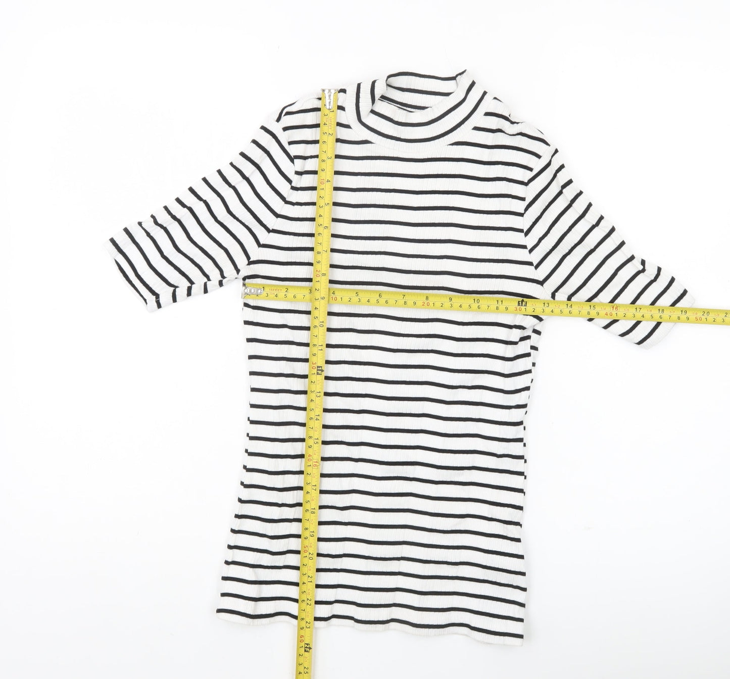Womens UK Size 8 Marks and Spencer White Basic T-Shirt
