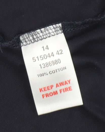 Peter Storm Womens Black Size 14 Scoop Neck Cotton T-Shirt