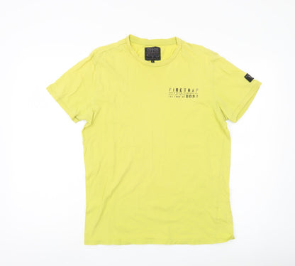 Mens UK Size M Firetrap Yellow  T-Shirt