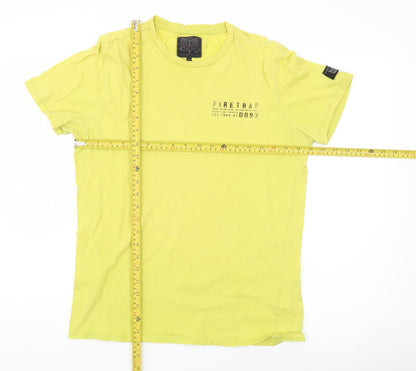 Mens UK Size M Firetrap Yellow  T-Shirt