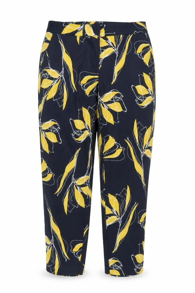 Womens UK Size 10 Marks and Spencer Regular Fit Cropped Blue Trousers