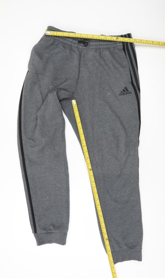Adidas Men’s Grey Jogger Sweatpants Size M Regular Fit