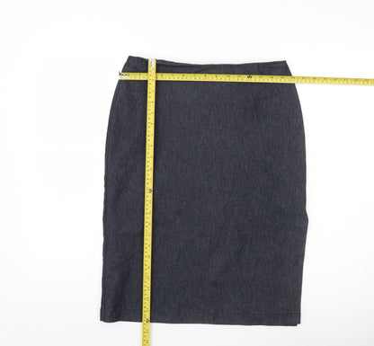 Womens UK Size 12 Topshop Straight & Pencil Denim Skirt