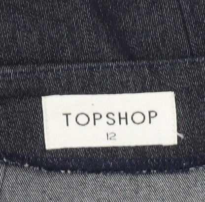 Womens UK Size 12 Topshop Straight & Pencil Denim Skirt