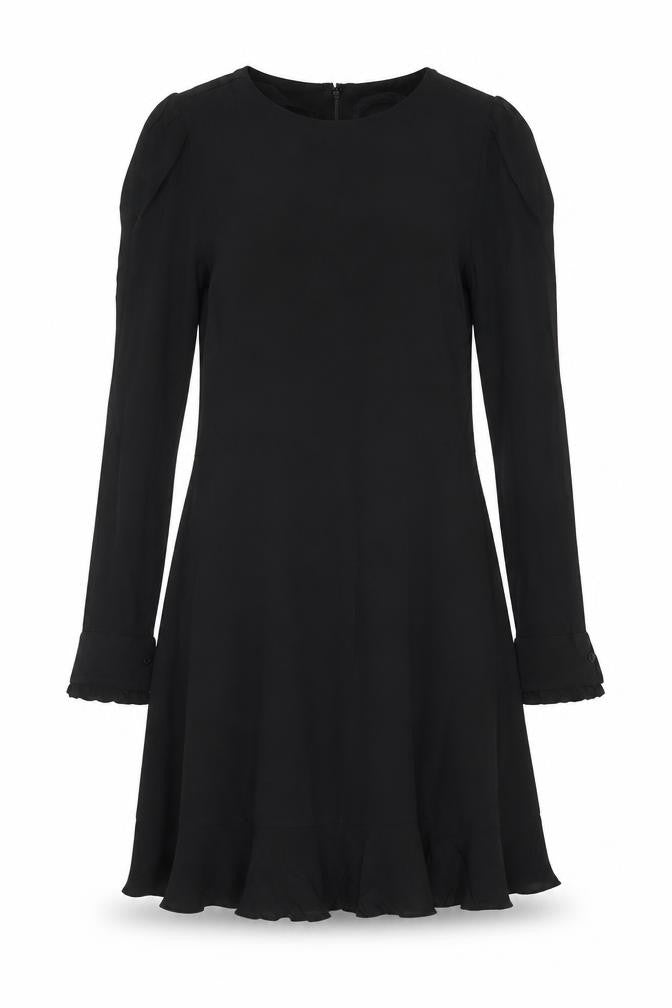 Marks and Spencer Womens Black Viscose Shift Dress Size 8