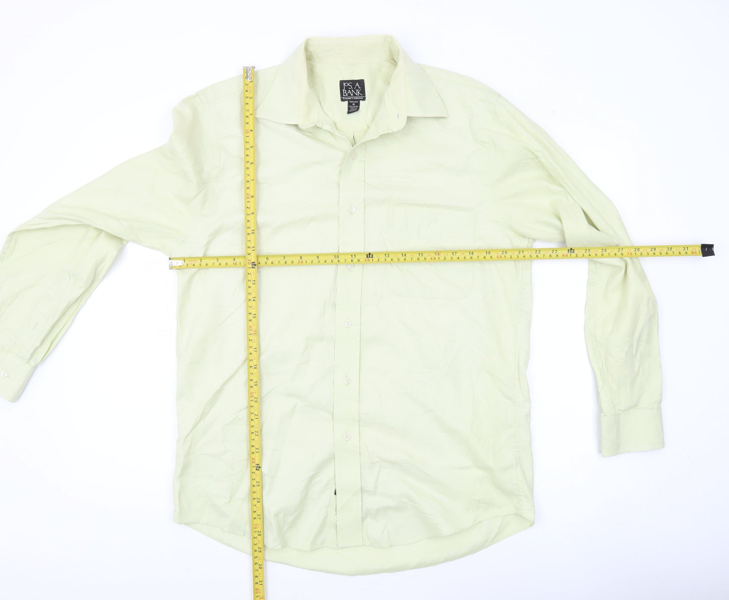 Jos. A. Bank Men's Green Slim Fit Long Sleeve Cotton Shirt M