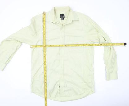 Jos. A. Bank Men's Green Slim Fit Long Sleeve Cotton Shirt M
