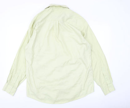 Jos. A. Bank Men's Green Slim Fit Long Sleeve Cotton Shirt M