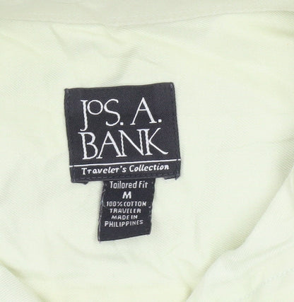 Jos. A. Bank Men's Green Slim Fit Long Sleeve Cotton Shirt M
