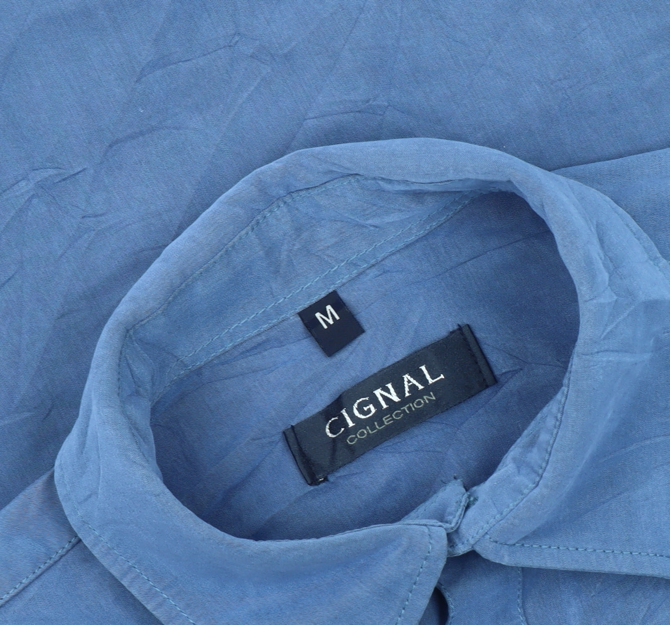 Cignal Collection Men’s Blue M Long Sleeve Button-Up Shirt