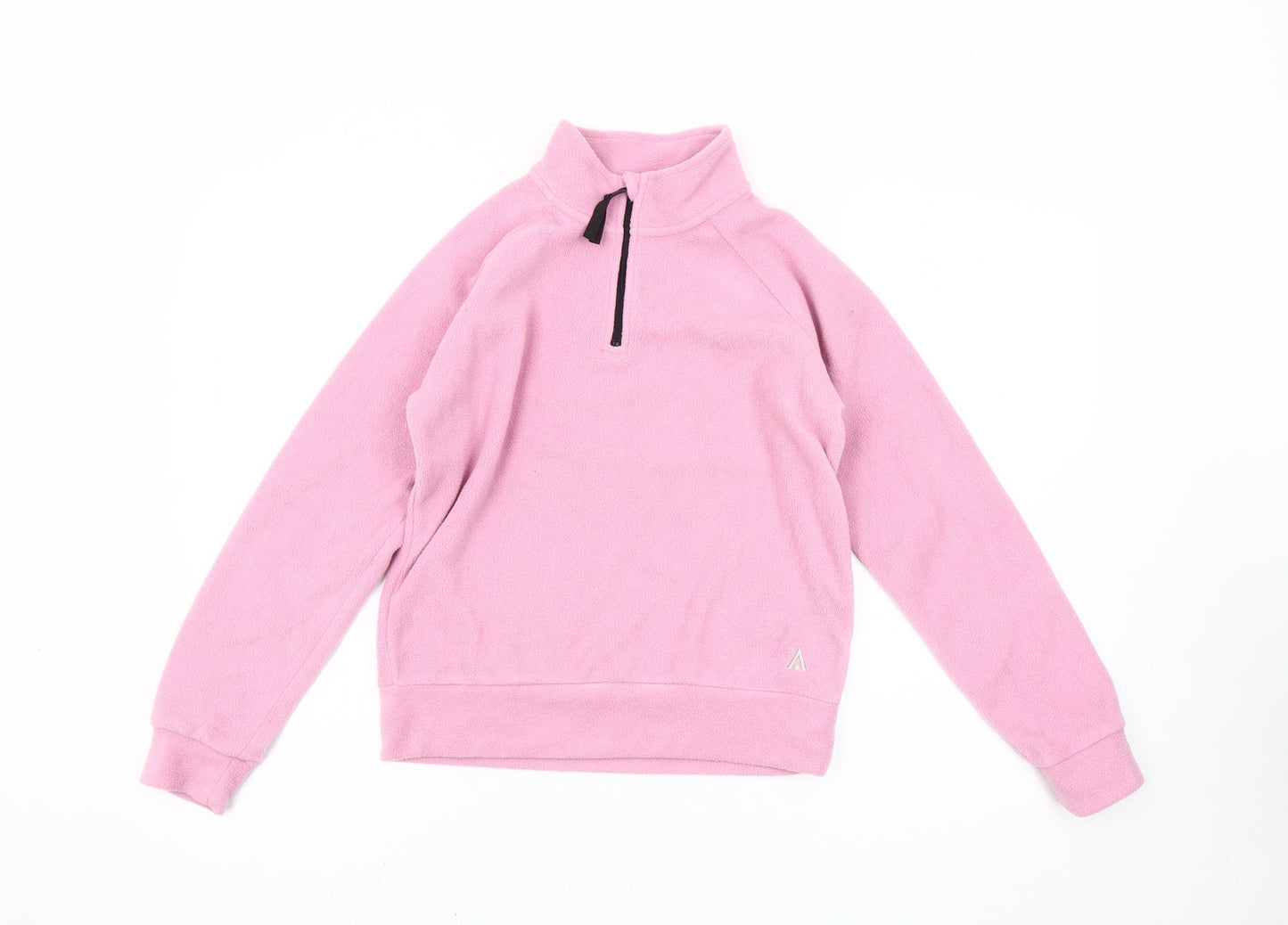 Glacier Point Girls Pink Fleece Sweatshirt 12-13Y 1/4 Zip High Neck Pullover