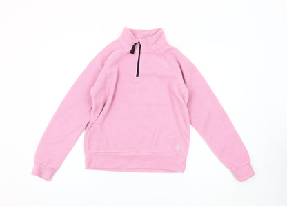 Glacier Point Girls Pink Fleece Sweatshirt 12-13Y 1/4 Zip High Neck Pullover