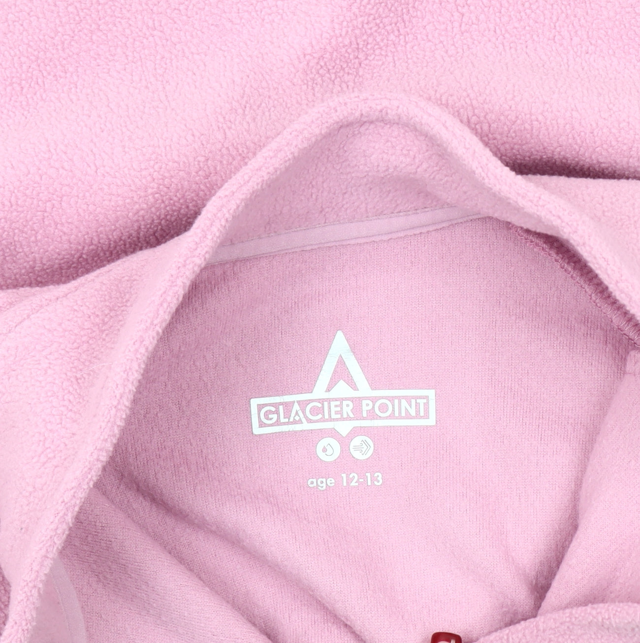 Glacier Point Girls Pink Fleece Sweatshirt 12-13Y 1/4 Zip High Neck Pullover