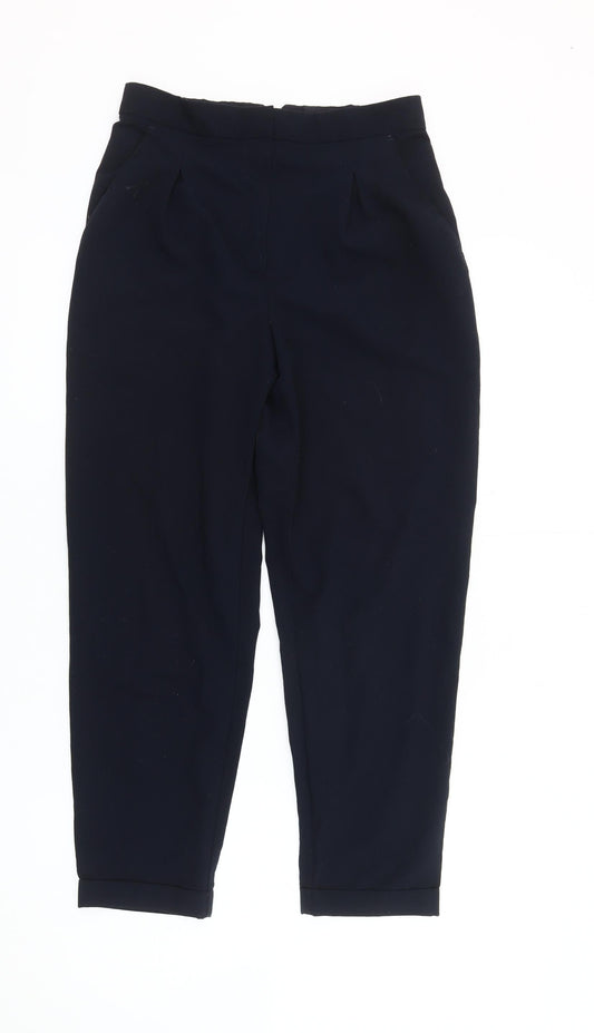 Topshop Women’s Black Petite Size 8 Cropped Tapered Trousers