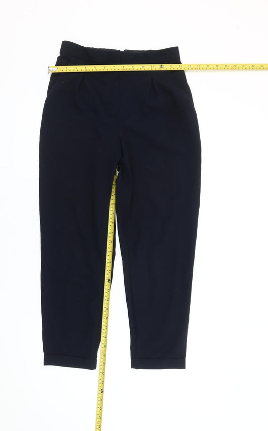 Topshop Women’s Black Petite Size 8 Cropped Tapered Trousers