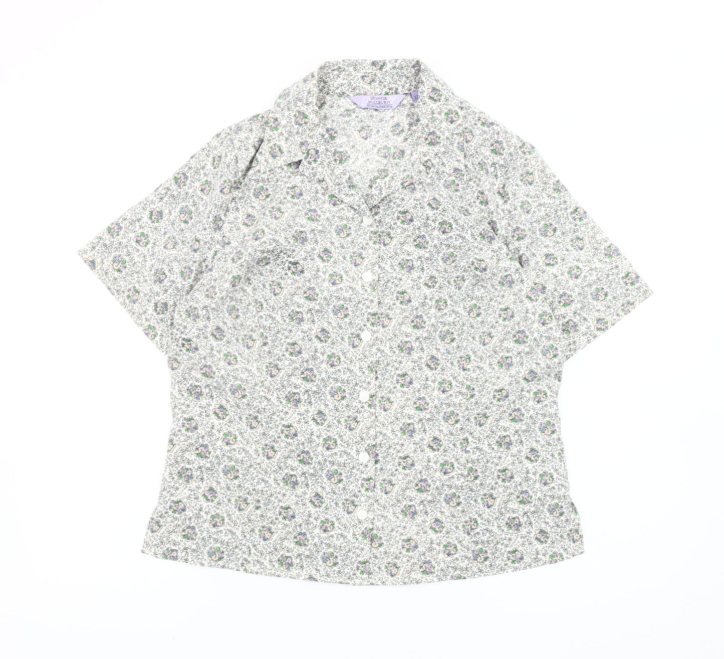 Womens UK Size 12 Honor Millburn Multicoloured Classic Button-Up
