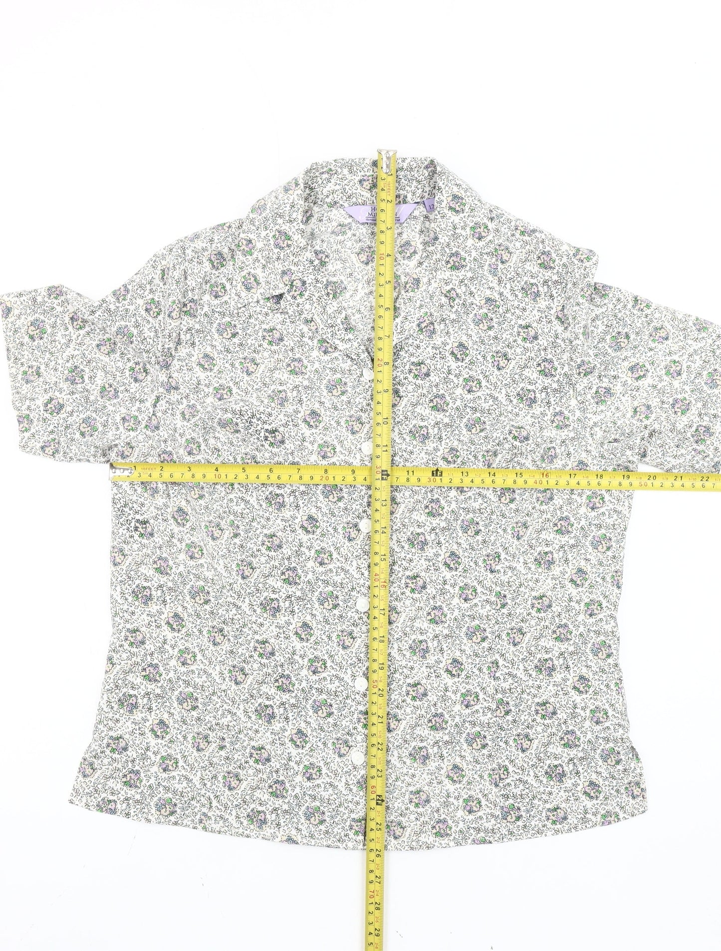Womens UK Size 12 Honor Millburn Multicoloured Classic Button-Up