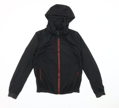 Womens UK Size 8 Zara Black Windbreaker Coat