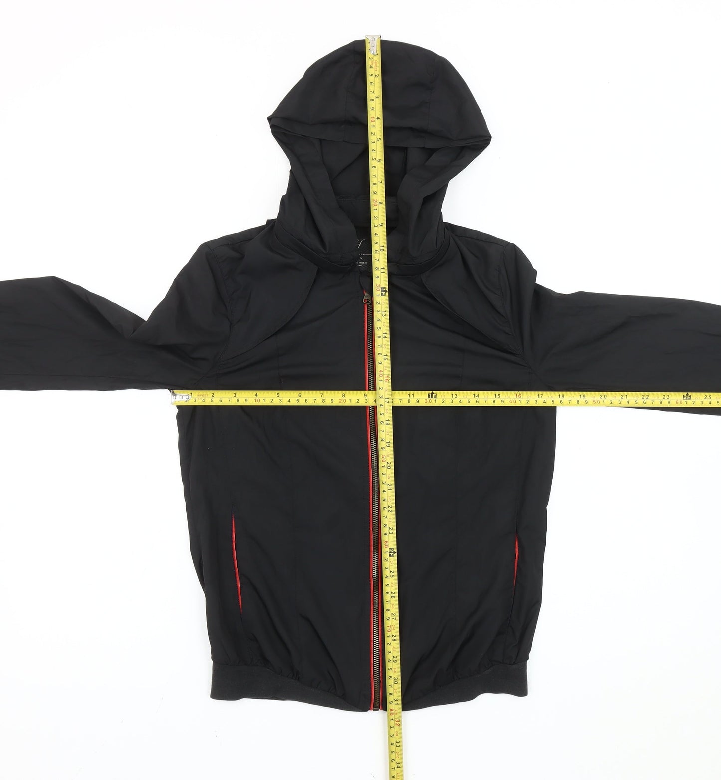 Womens UK Size 8 Zara Black Windbreaker Coat