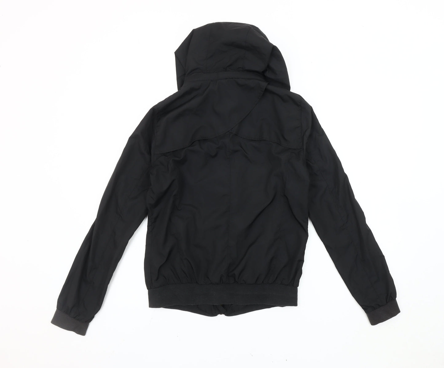Womens UK Size 8 Zara Black Windbreaker Coat