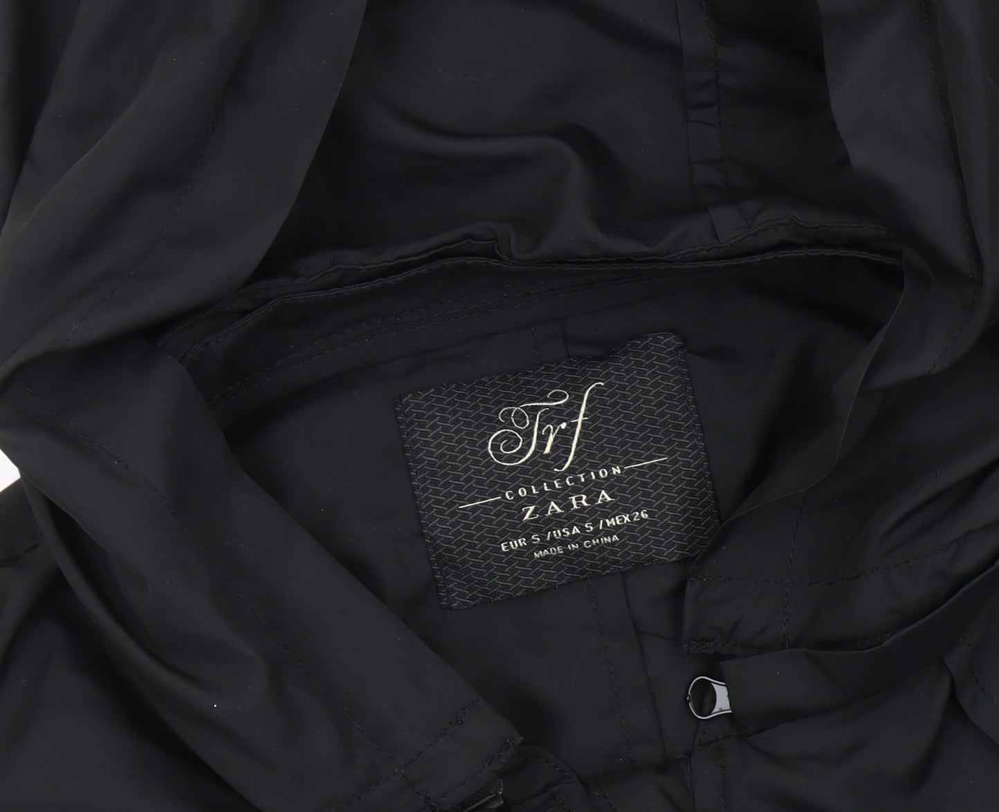 Womens UK Size 8 Zara Black Windbreaker Coat