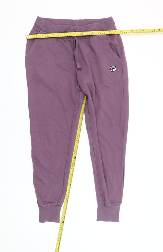 Fila Womens Purple Jogger Sweatpants Size S Cotton Blend Activewear