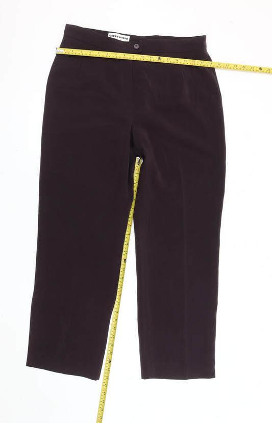 Gerry Weber Womens Black Size 16 Classic Straight Dress Trousers