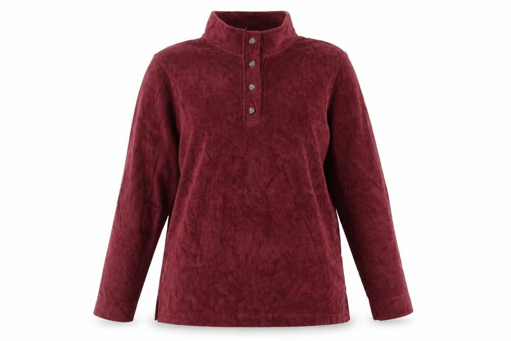 Womens UK Size 18 Cotton Traders Red Basic Button-Up