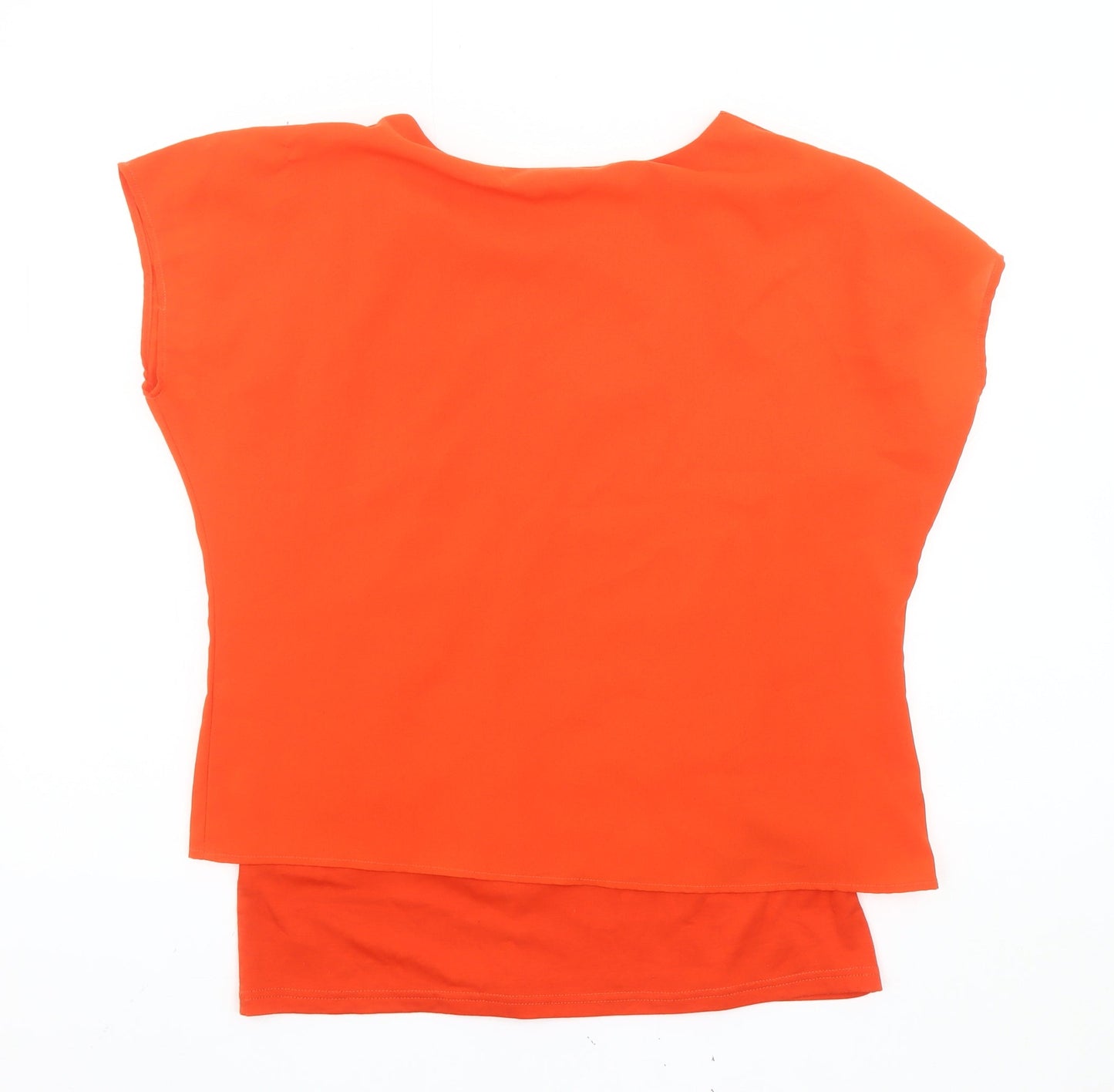 Womens UK Size 12 Klass Orange Tunic Blouse
