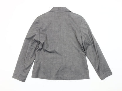 Jenny Loyd Women’s Grey Size 12 Single-Breasted Suit Jacket