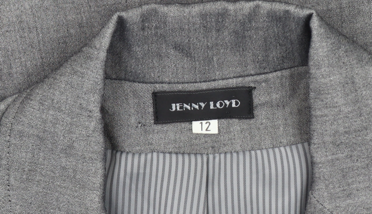 Jenny Loyd Women’s Grey Size 12 Single-Breasted Suit Jacket