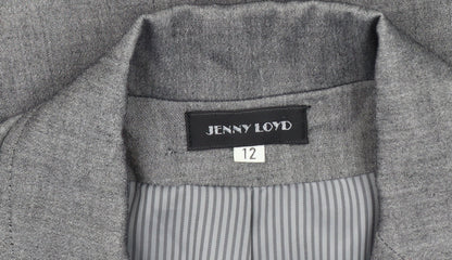 Jenny Loyd Women’s Grey Size 12 Single-Breasted Suit Jacket