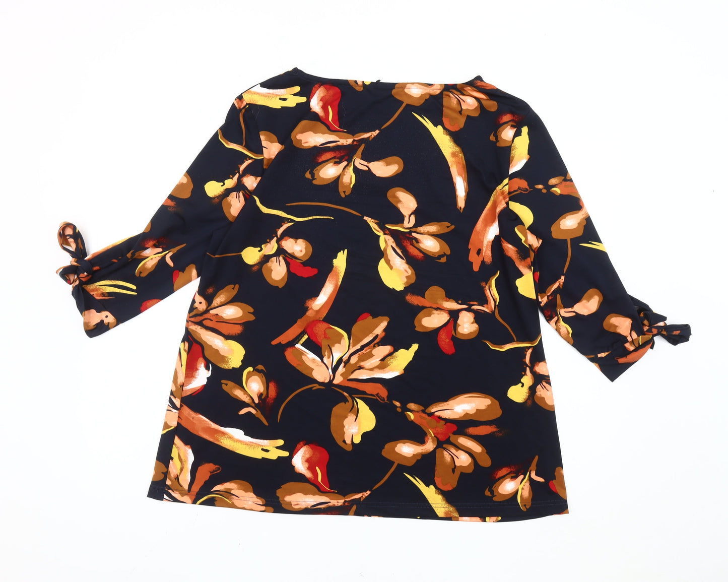 Damart Women's Multicoloured Floral Tunic Blouse UK 18 3/4 Sleeve