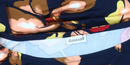 Damart Women's Multicoloured Floral Tunic Blouse UK 18 3/4 Sleeve