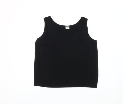 Womens UK Size 14 C&A Black Basic Tank
