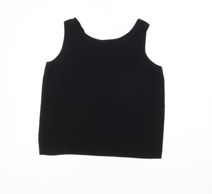 Womens UK Size 14 C&A Black Basic Tank