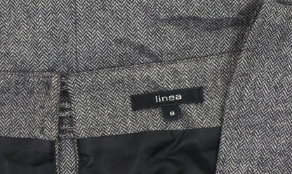 Linea Women’s Grey Herringbone Sheath Dress Size 8 Workwear
