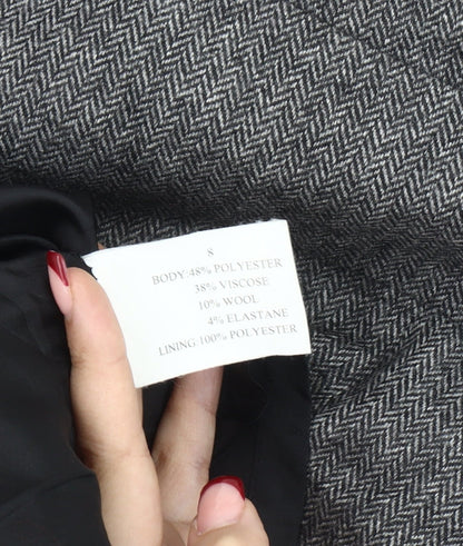 Linea Women’s Grey Herringbone Sheath Dress Size 8 Workwear