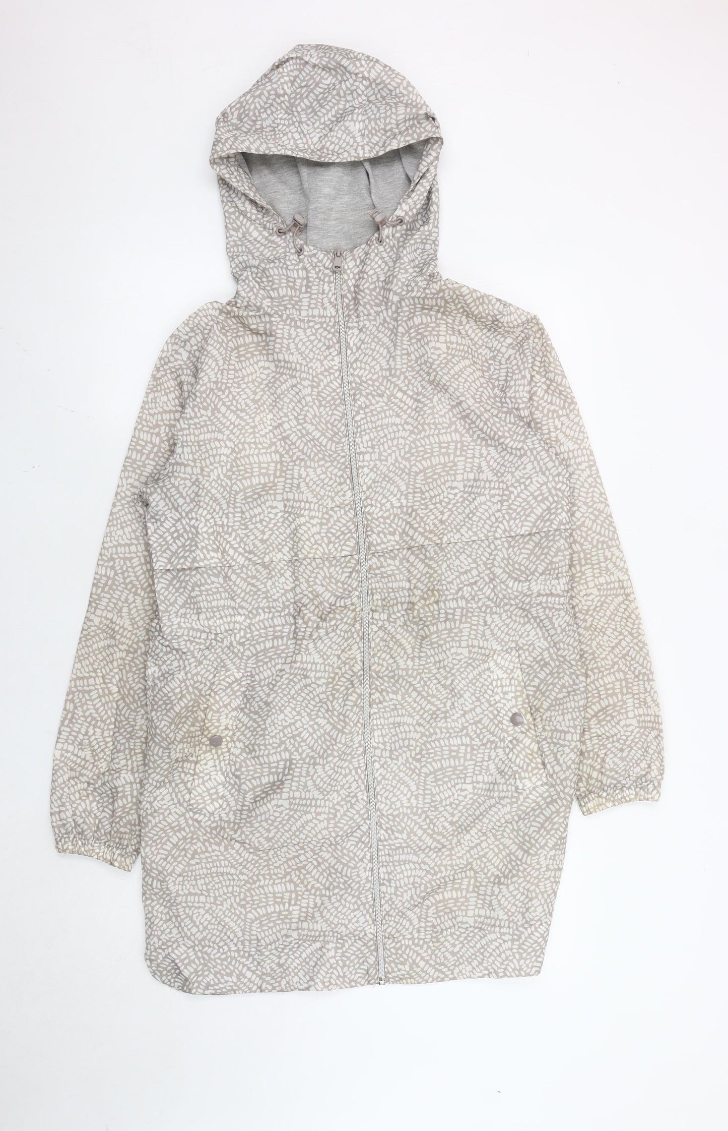 Womens UK Size S Marks and Spencer Grey Rain Coat
