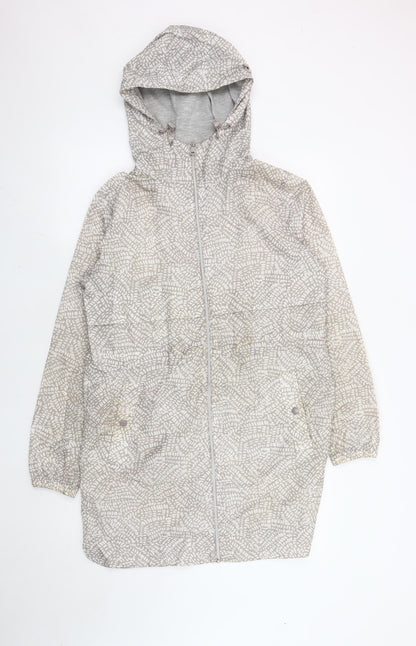 Womens UK Size S Marks and Spencer Grey Rain Coat