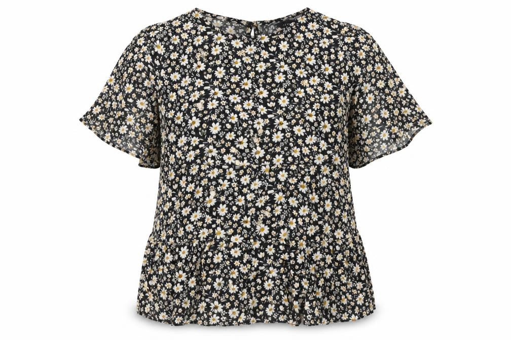 Womens UK Size 14 New Look Black Tunic Blouse