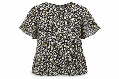 Womens UK Size 14 New Look Black Tunic Blouse